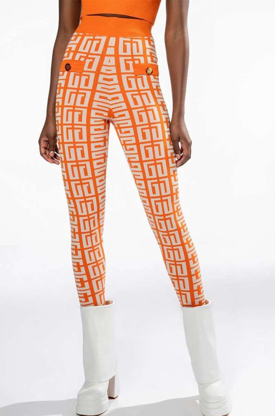 Two Piece Sets * | Ali Sweater Legging Orange Multi