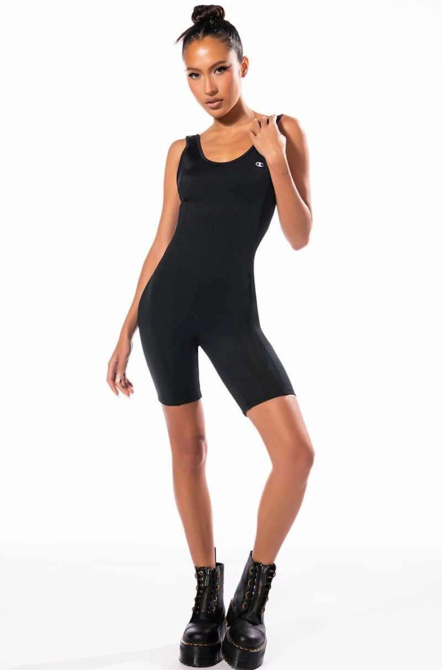 Rompers & Jumpsuits * | Champion Bodycon All-In-One Romper Black