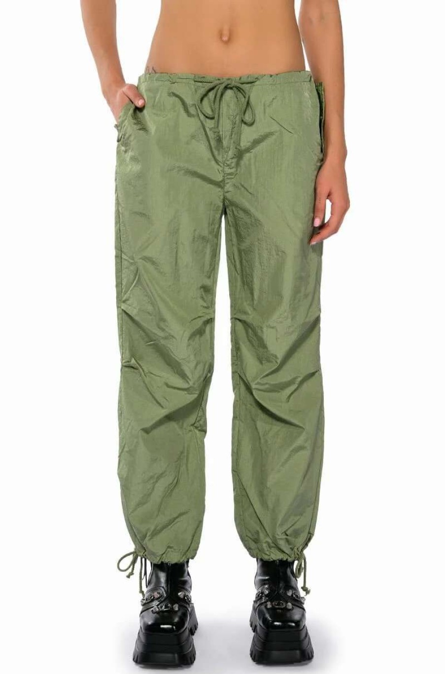 Pants * | Too Legit Wide Leg Cargo Pants Green