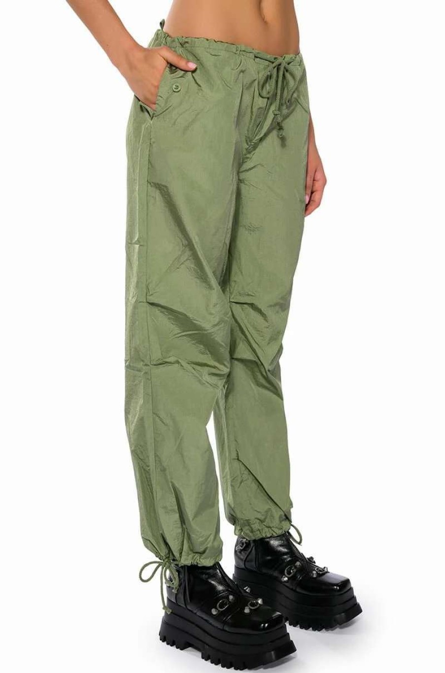 Pants * | Too Legit Wide Leg Cargo Pants Green