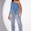 Denim * | Diamonds Are Forever Straight Fit Jeans Light Blue