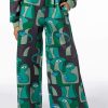 Two Piece Sets * | Medusa Wide Leg Scuba Sweatpants Green Multi