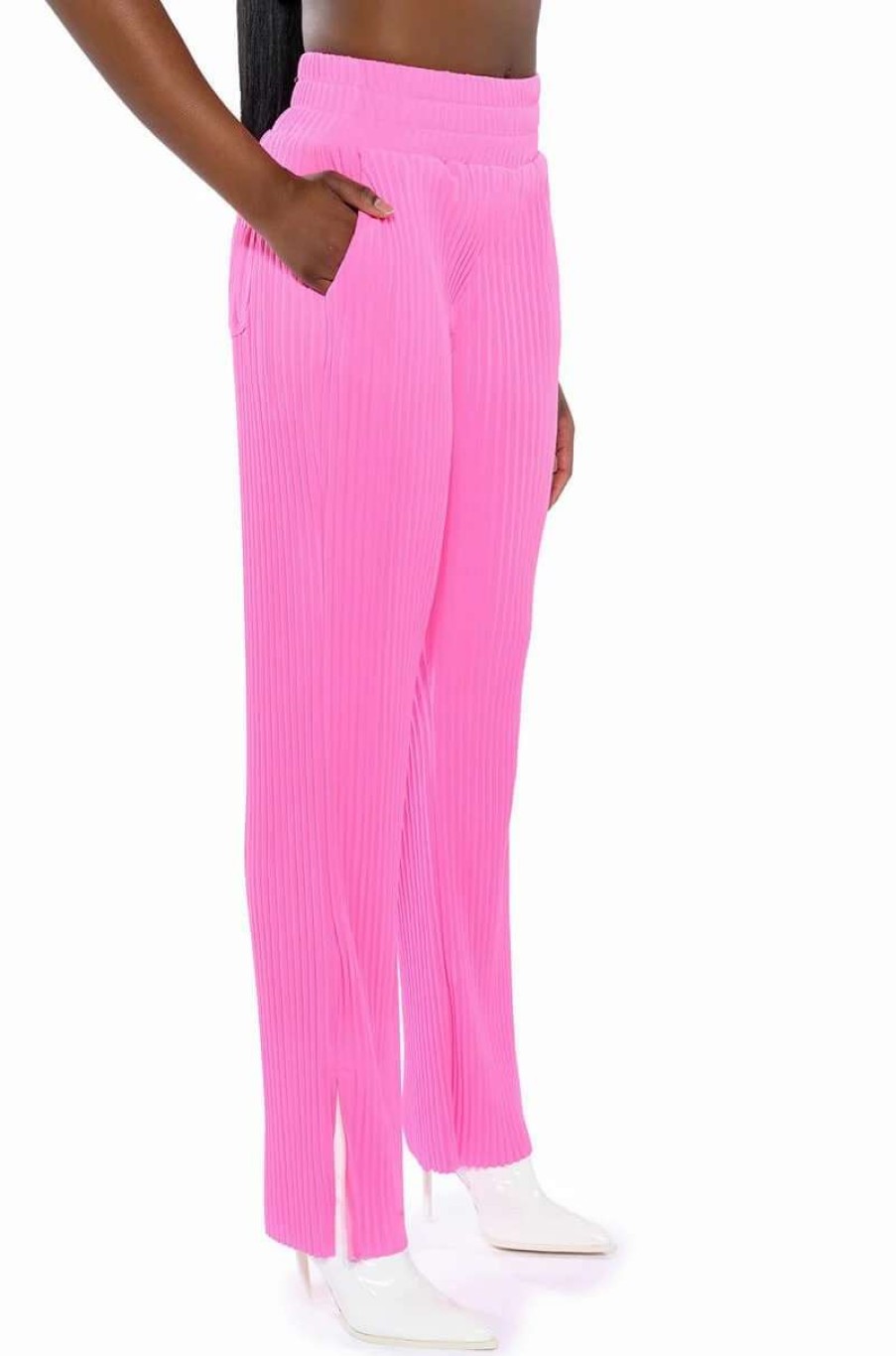 Pants * | Lucy High Rise Wide Leg Pant Pink