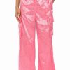 Pants * | Daydream Satin Floral Trouser Pink