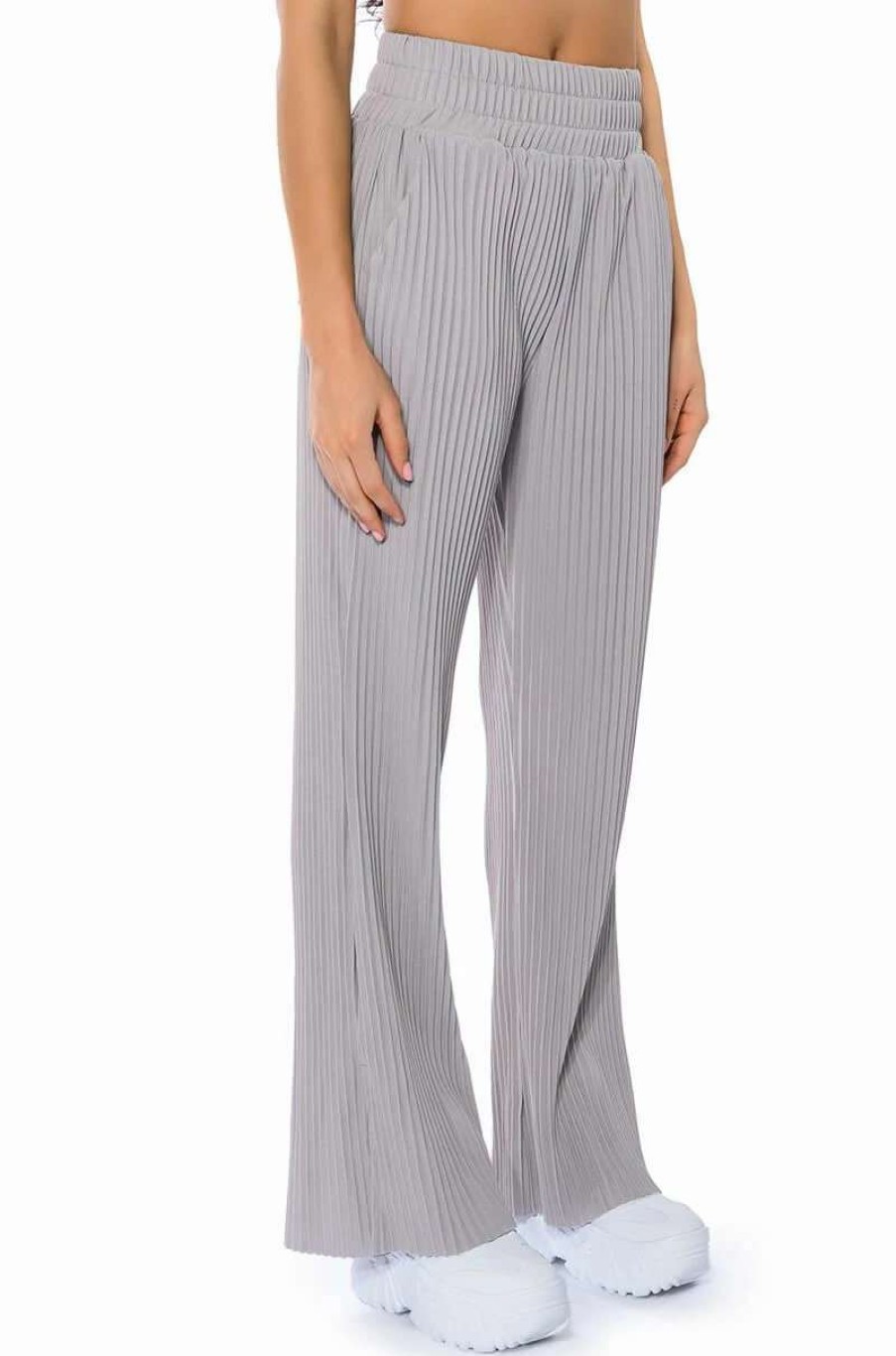 Pants * | Lucy High Rise Wide Leg Pant Grey