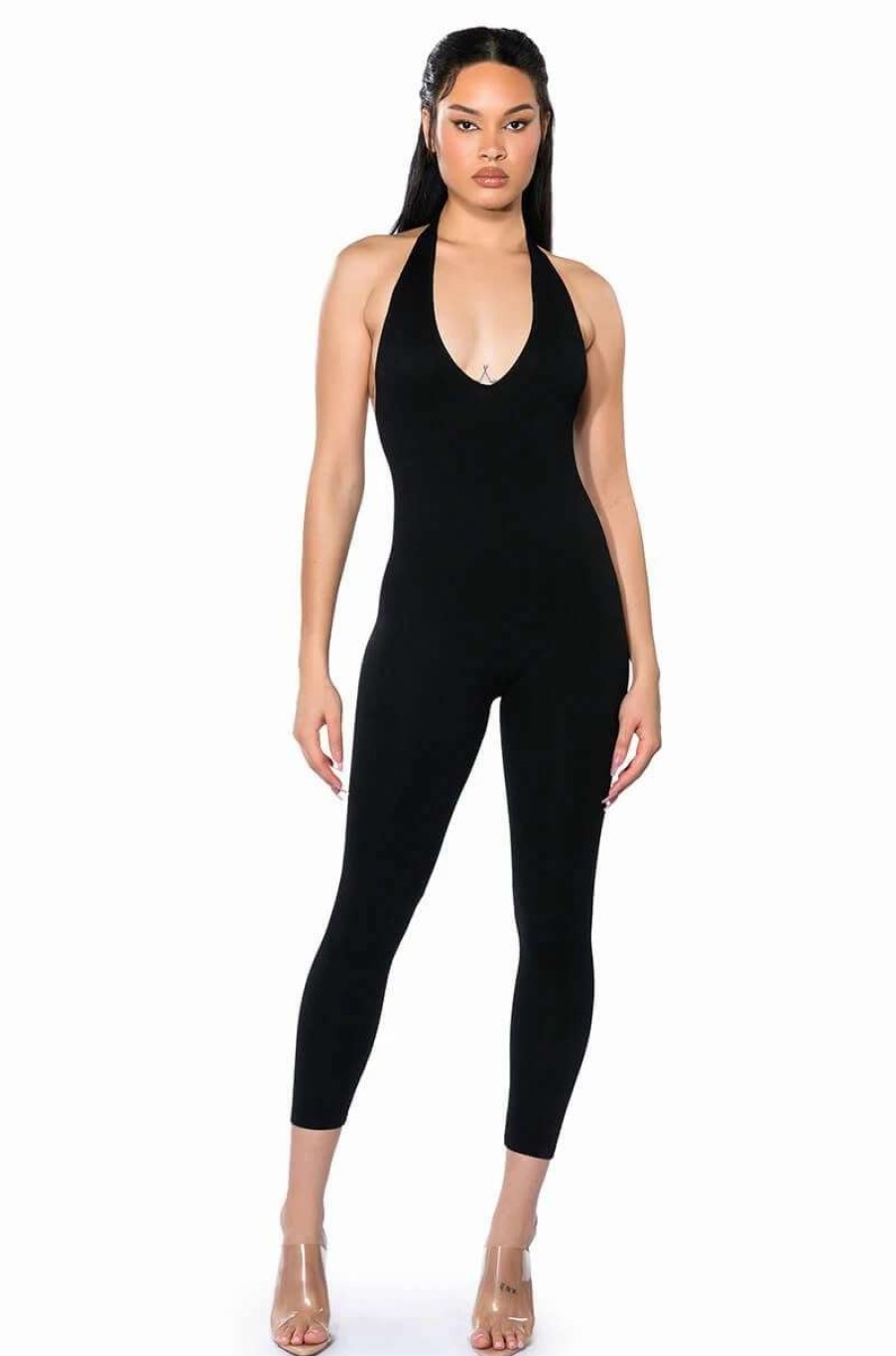 Rompers & Jumpsuits * | My Everyday Halter Jumpsuit Black