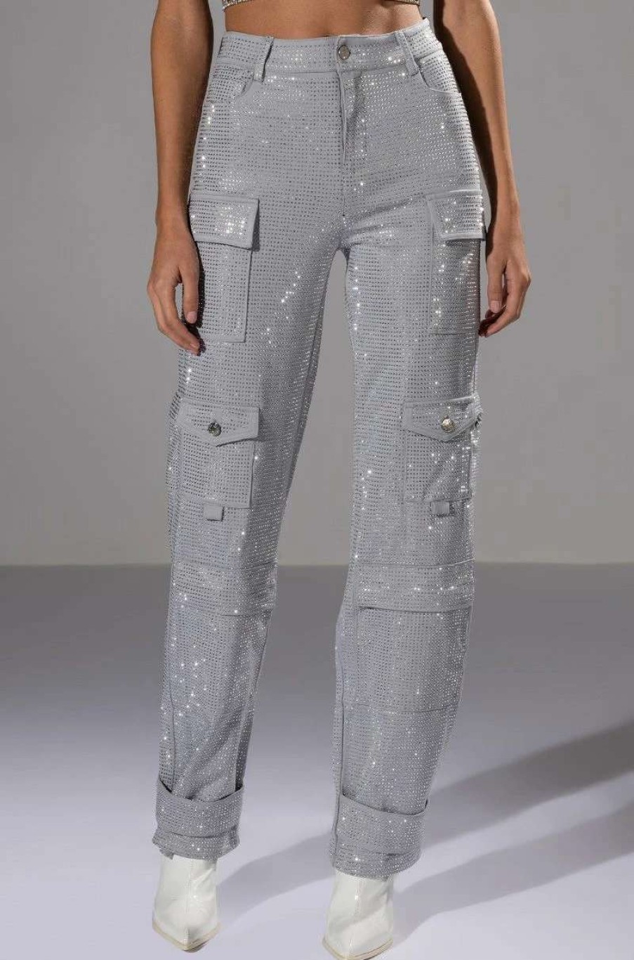 Pants * | Ammo Bonne Soiree Rhinestone Cargo Pants