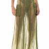 Pants * | Sage Wide Leg Trouser Green